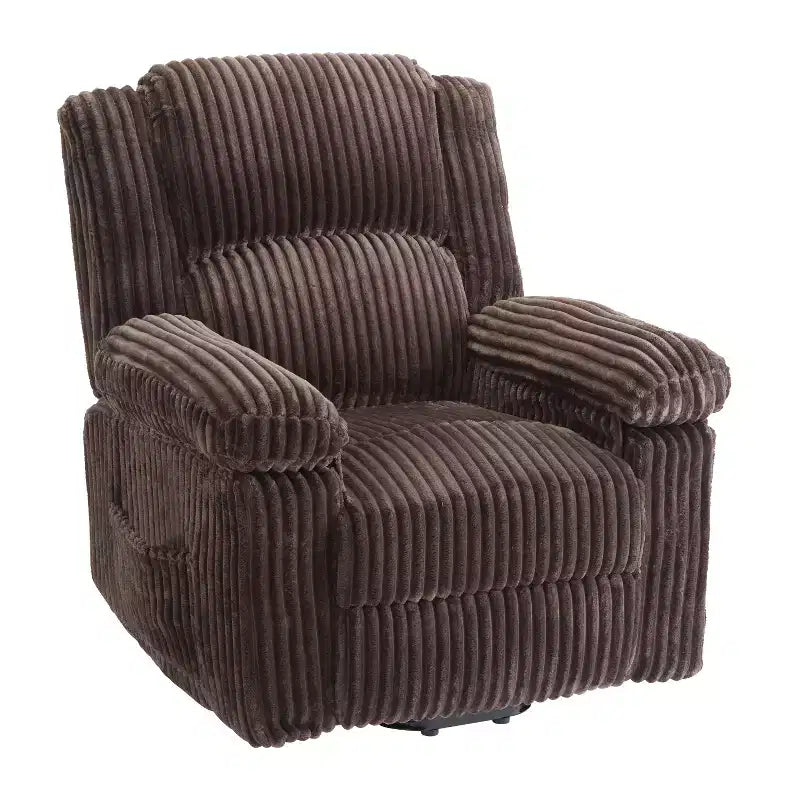 Fauteuil inclinable manuel en velours côtelé avec accoudoirs, simple, plusieurs coloris