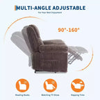 Fauteuil inclinable manuel en velours côtelé avec accoudoirs, simple, plusieurs coloris