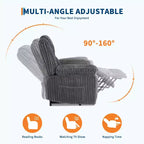 Fauteuil inclinable manuel en velours côtelé avec accoudoirs, simple, plusieurs coloris