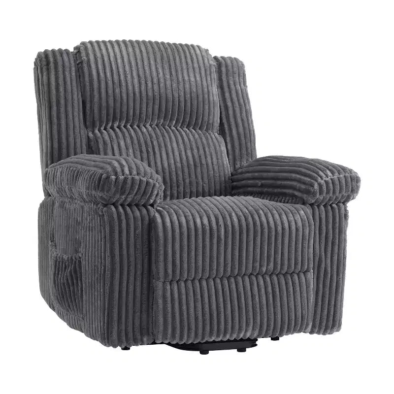 Fauteuil inclinable manuel en velours côtelé avec accoudoirs, simple, plusieurs coloris