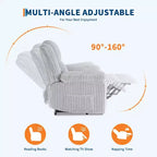 Fauteuil inclinable manuel en velours côtelé avec accoudoirs, simple, plusieurs coloris