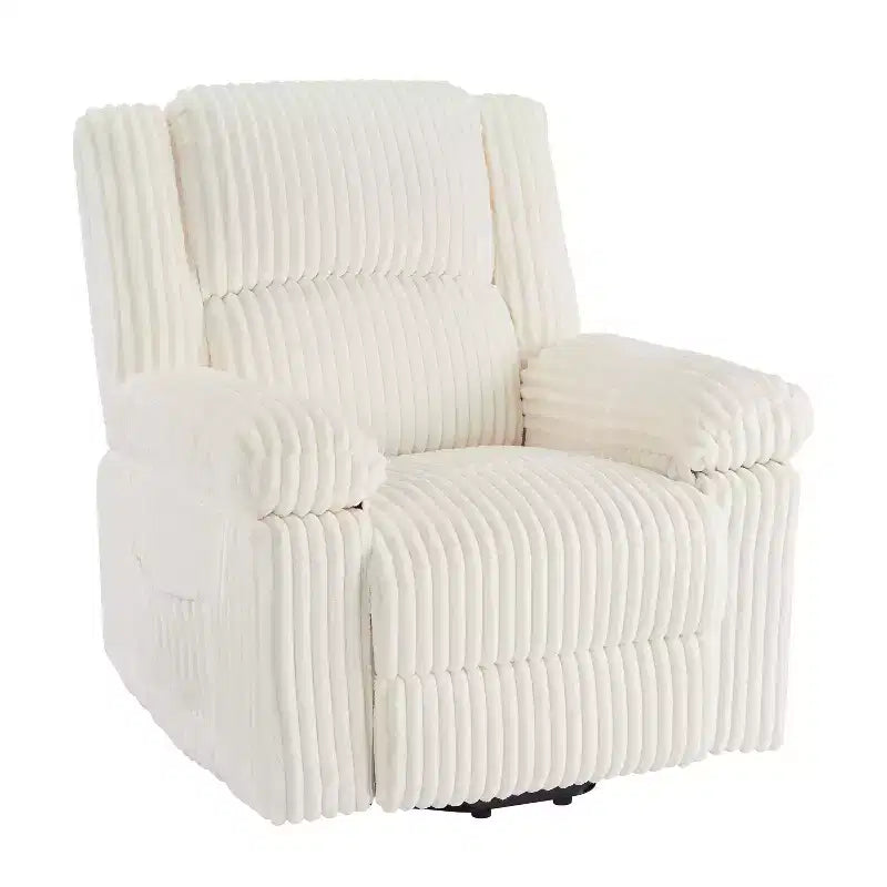 Fauteuil inclinable manuel en velours côtelé avec accoudoirs, simple, plusieurs coloris