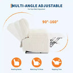 Fauteuil inclinable manuel en velours côtelé avec accoudoirs, simple, plusieurs coloris