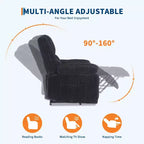 Fauteuil inclinable manuel en velours côtelé avec accoudoirs, simple, plusieurs coloris