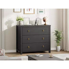 COZONY 3/6/7 Drawer Dresser for Bedroom, 54 Wide Wooden Chest of Drawers, Clothes Storage Cabinet Organizer, Modern Black, Living Room