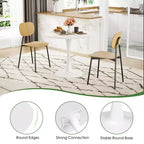 Table de salle à manger ronde noire/blanche avec plateau en bois, pied central en métal, 2 à 4 places