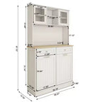 Meuble de cuisine blanc moderne avec poubelle basculante