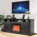 67 Fireplace TV Stand, LED Light Entertainment Center for TVs Up to 80, TV Console for Living Room with Storage Cabinet