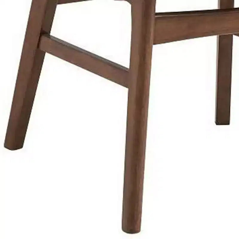 Chaise de salle à manger sans accoudoirs vert doux et noyer marron, lot de 2