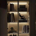 Vitrine en verre blanc avec éclairage LED, une porte