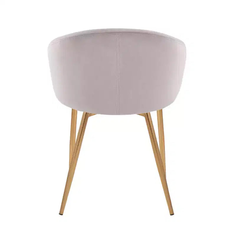Chaise de salle à manger en velours noir et doré, 1 place
