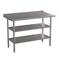 Emma and Oliver NSF Certified Stainless Steel 18 Gauge Work Table with 1.5 Backsplash and Undershelves