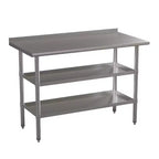 Emma and Oliver NSF Certified Stainless Steel 18 Gauge Work Table with 1.5 Backsplash and Undershelves