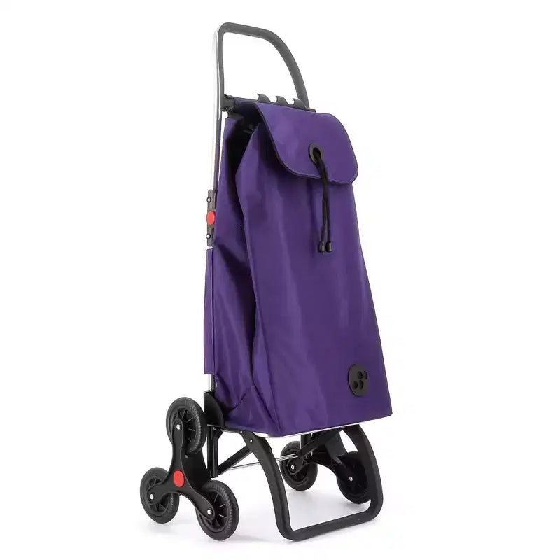 Chariot de courses pliable 6 roues monte-escalier, plusieurs coloris, 1 personne