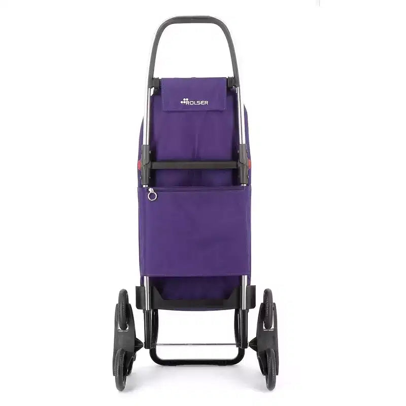 Chariot de courses pliable 6 roues monte-escalier, plusieurs coloris, 1 personne