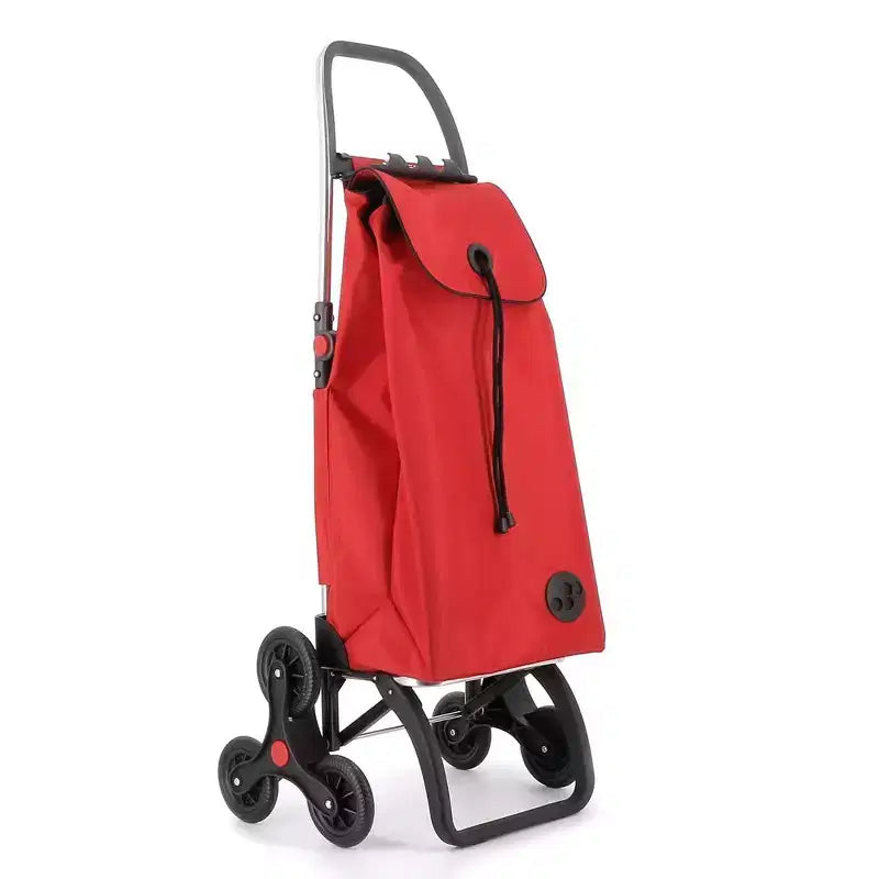 Chariot de courses pliable 6 roues monte-escalier, plusieurs coloris, 1 personne