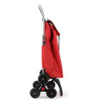 Chariot de courses pliable 6 roues monte-escalier, plusieurs coloris, 1 personne