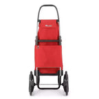 Chariot de courses pliable 6 roues monte-escalier, plusieurs coloris, 1 personne