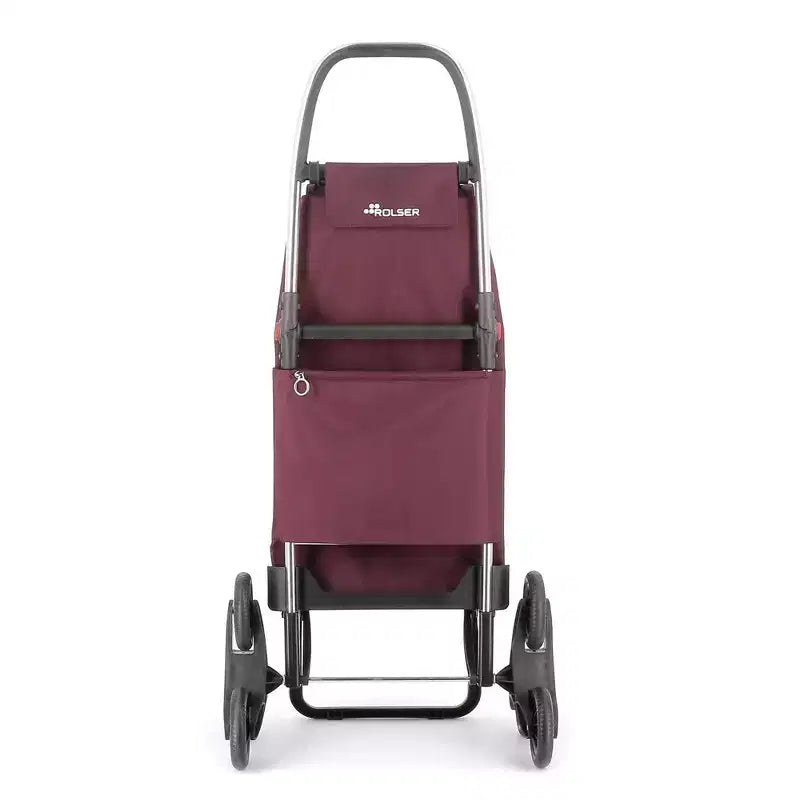 Chariot de courses pliable 6 roues monte-escalier, plusieurs coloris, 1 personne