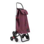 Chariot de courses pliable 6 roues monte-escalier, plusieurs coloris, 1 personne
