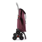 Chariot de courses pliable 6 roues monte-escalier, plusieurs coloris, 1 personne