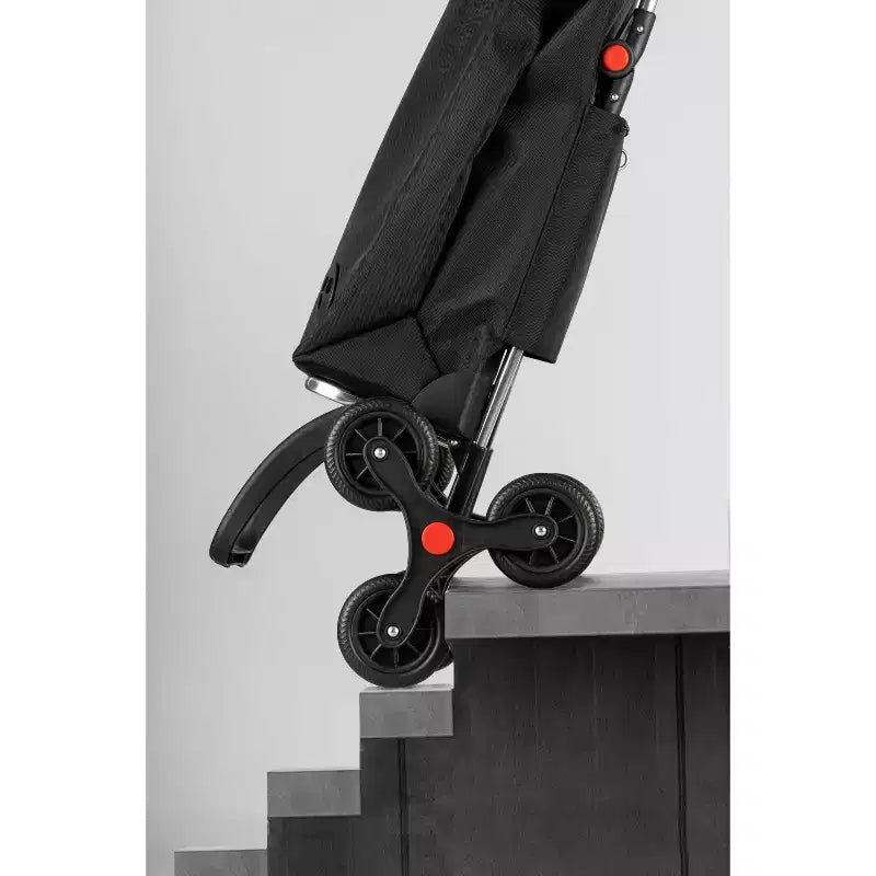 Chariot de courses pliable 6 roues monte-escalier, plusieurs coloris, 1 personne