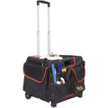 dbest products Quik Cart Pockets Bundle Caddy Organizer Teacher Tote Rolling Crate Mobile Tool Storage Fabric Cover Bag - Black/Red