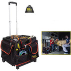 Chariot roulant noir/rouge avec organiseur de poche, pour 1 utilisateur