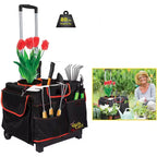 Chariot roulant noir/rouge avec organiseur de poche, pour 1 utilisateur