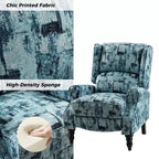 Fauteuil inclinable gris rembourré, à oreilles, manuel, 1 place