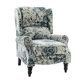 Fauteuil inclinable gris rembourré, à oreilles, manuel, 1 place